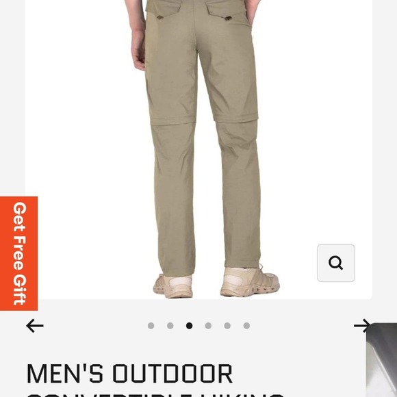 Free soldier OUTDOOR CONVERTIBLE HIKING PANTS WITH BELT nwts 34w x 32 - Picture 2 of 8